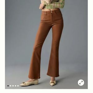 Joe's Jeans Callie Coated Mid-Rise Straight-Leg Jeans- 24-Cedar